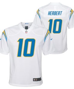 Justin Herbert Los Angeles Chargers Nike Youth Game Jersey - White/Navy/Powder Blue/Royal