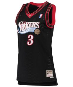 Alternative view of Allen Iverson Philadelphia 76ers Women's 2000/01 Hardwood Classics Swingman Jersey - Black