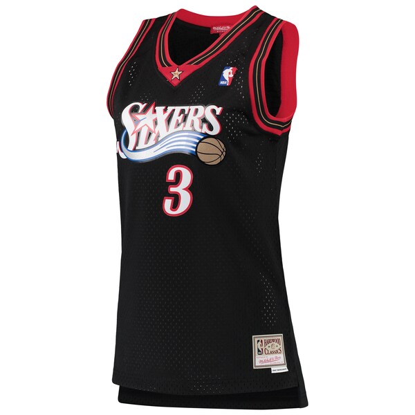 Allen Iverson Philadelphia 76ers Women's 2000/01 Hardwood Classics Swingman Jersey - Black - Image 2