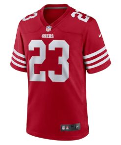 Alternative view of Christian McCaffrey San Francisco 49ers Nike Game Player Jersey - Scarlet