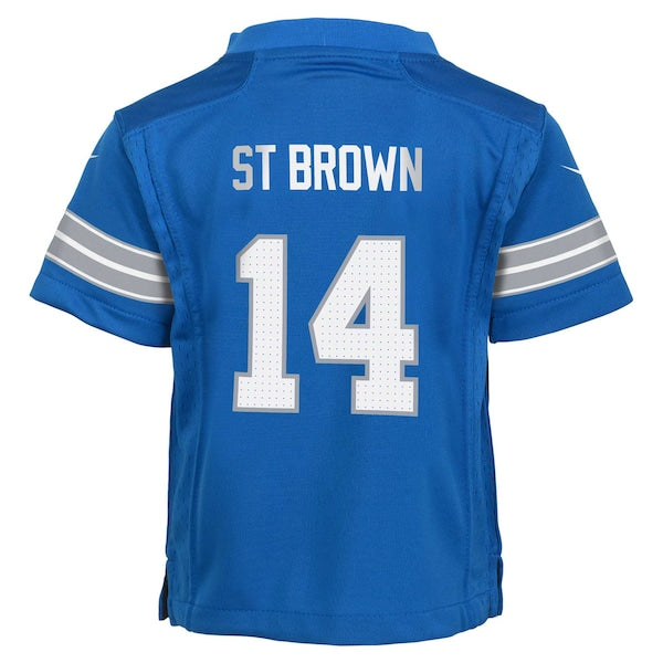 Amon-Ra St. Brown Detroit Lions Nike Preschool Player Game Jersey - Blue - Image 3