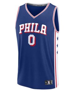 Alternative view of Tyrese Maxey Philadelphia 76ers  Fast Break Replica Player Jersey - Icon Edition - Royal