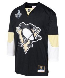 Alternative view of Pittsburgh Penguins Youth 2008 Blue Line Blank Jersey - Black