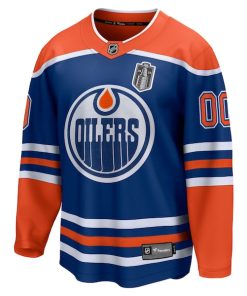 Alternative view of Edmonton Oilers  2025 Stanley Cup Final Home Breakaway Custom Jersey - Royal