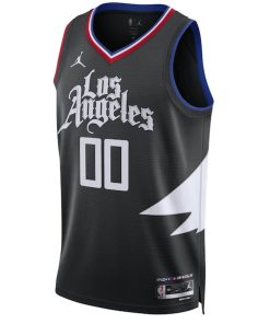 Alternative view of LA Clippers Jordan Brand Unisex 2022/23 Swingman Custom Jersey - Statement Edition - Black
