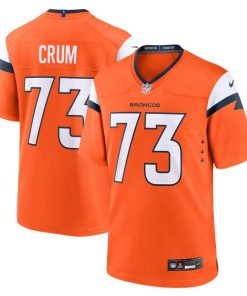 Alternative view of Frank Crum Denver Broncos Nike Team Game Jersey -  Orange