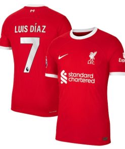 Luis Diaz Liverpool Nike 2023/24 Home Authentic Player Jersey - Red