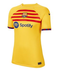 Alternative view of Ansu Fati Barcelona Nike Women's 2022/23 Fourth Breathe Stadium Replica Player Jersey - Yellow