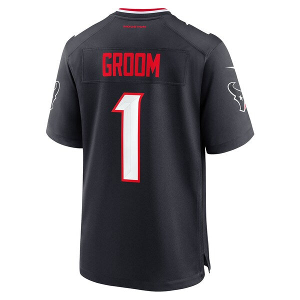 Number 1 Groom Houston Texans Nike Game Jersey - Navy - Image 3