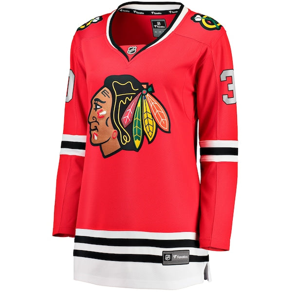 Spencer Knight Chicago Blackhawks Women's Home Breakaway Player Jersey - Red - Image 2