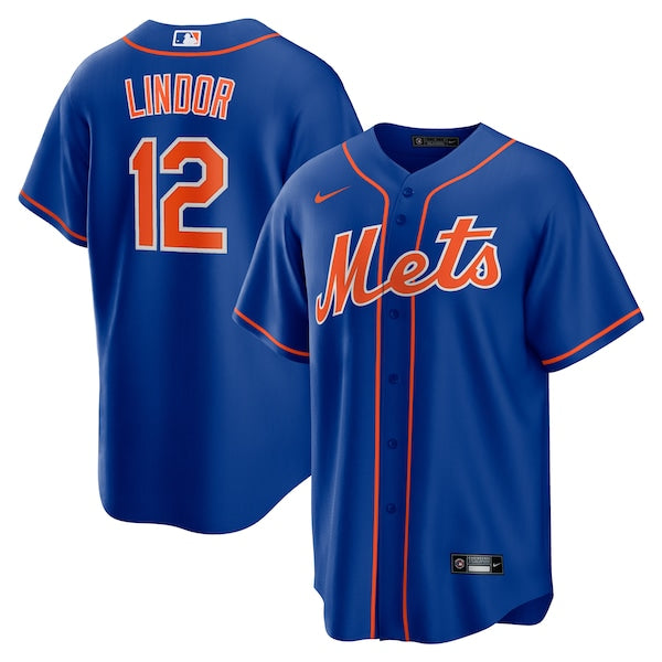 Francisco Lindor New York Mets Nike Alternate Replica Player Jersey - Royal/White - Image 2