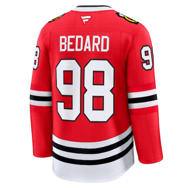 Connor Bedard Chicago Blackhawks Home Premium Jersey - Red/White - Image 4