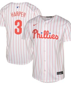 Alternative view of Bryce Harper Philadelphia Phillies Youth Limited Player Jersey - White/Cream/Light Blue