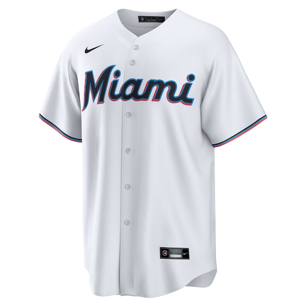 Liam Hicks Miami Marlins Nike Home Replica Jersey - White - Image 2