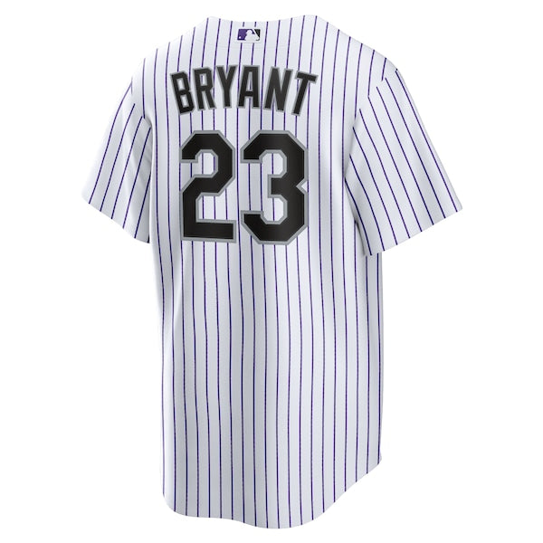 Kris Bryant Colorado Rockies Nike Replica Player Jersey - White/Purple - Image 4