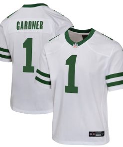 Alternative view of Ahmad Sauce Gardner New York Jets Nike Youth Game Jersey - Legacy White/Black/Green