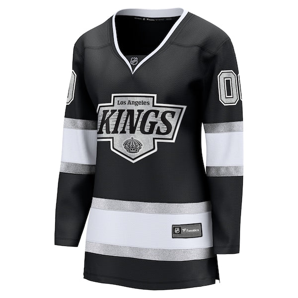 Los Angeles Kings Women's Home Breakaway Custom Jersey - Black - Image 2