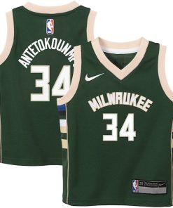 Giannis Antetokounmpo Milwaukee Bucks Nike Toddler Swingman Player Jersey - Icon Edition - Green