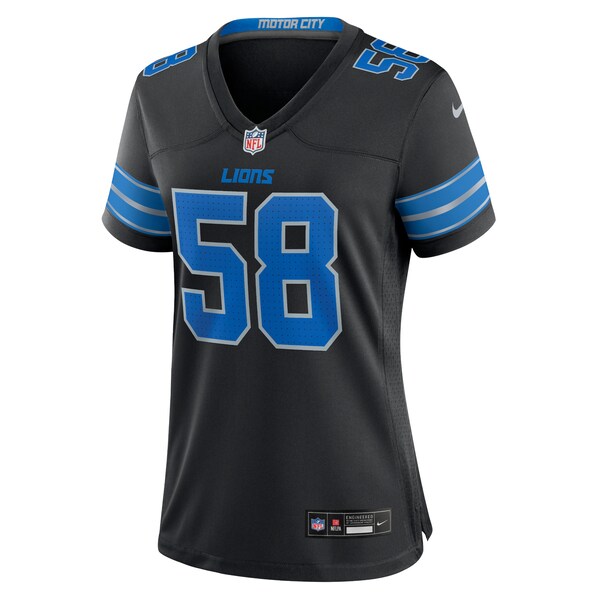 Penei Sewell Detroit Lions Nike Women's 2nd Alternate Game Jersey - Black - Image 2
