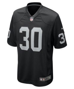 Alternative view of Darnay Holmes Las Vegas Raiders Nike Team Game Jersey -  Black