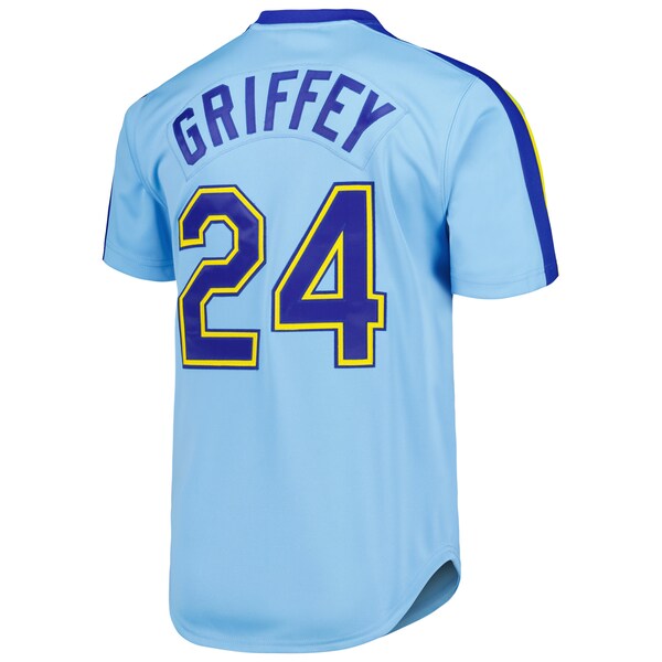 Men's Seattle Mariners Ken Griffey Jr. Light Blue Cooperstown Collection Authentic Jersey - Image 3