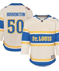 Jordan Binnington St. Louis Blues Preschool 2025 NHL Winter Classic Premier Player Jersey - Cream