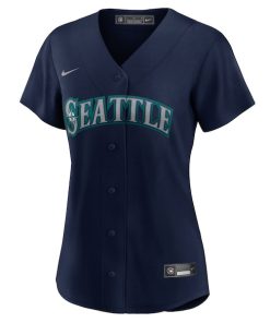 Alternative view of Seattle Mariners Nike Women's Alternate Replica Team Jersey - Navy