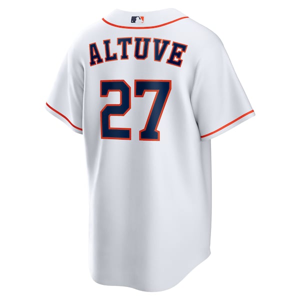 Jose Altuve Houston Astros Nike Home Replica Player Name Jersey - White - Image 3