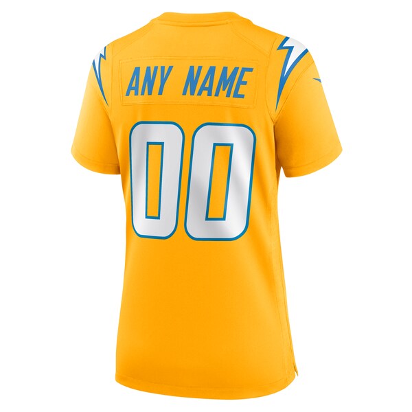 Los Angeles Chargers Nike Women's Alternate Charger Power Game Custom Jersey - Gold/Royal/Powder Blue - Image 9