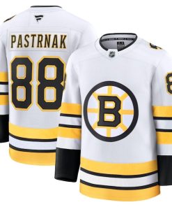 David Pastrnak Boston Bruins  Away Premium Player Jersey - White/Black