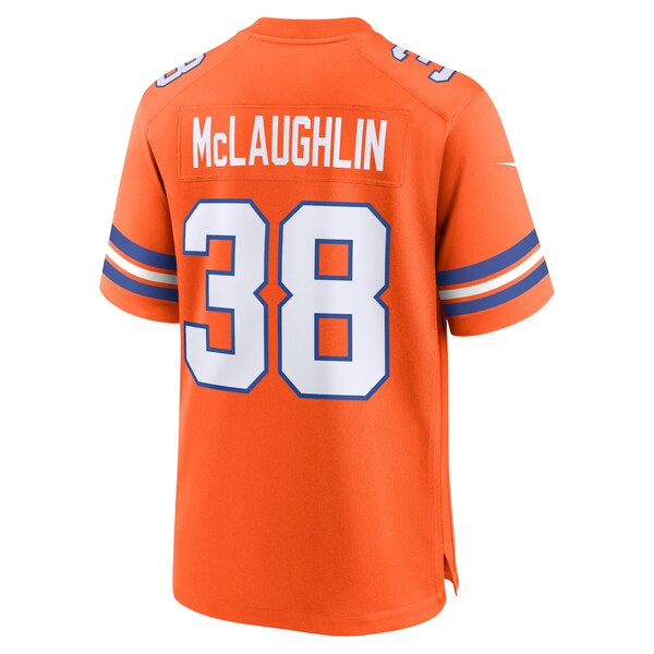 Jaleel McLaughlin Denver Broncos Nike Mile High Collection 1977 Throwback Player Game Jersey - Orange - Image 3