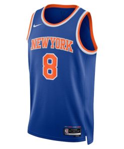 Alternative view of OG Anunoby New York Knicks Nike Unisex Swingman Jersey - Icon Edition - Blue