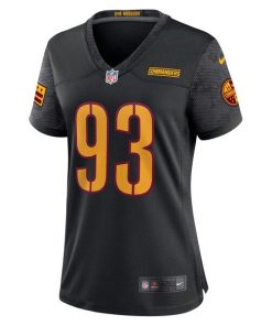 Alternative view of Jonathan Allen Washington Commanders Nike Women's Alternate Game Player Jersey - Black
