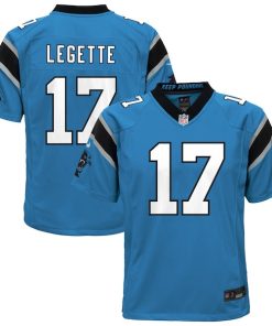 Alternative view of Xavier Legette Carolina Panthers Nike Youth Alternate Game Jersey - Blue/Black