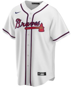 Alternative view of Atlanta Braves Nike Home Replica Custom Jersey - White