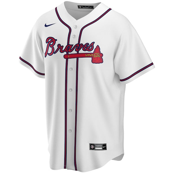 Atlanta Braves Nike Home Replica Custom Jersey - White - Image 2