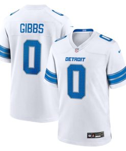 Jahmyr Gibbs Detroit Lions Nike Game Player Jersey - White