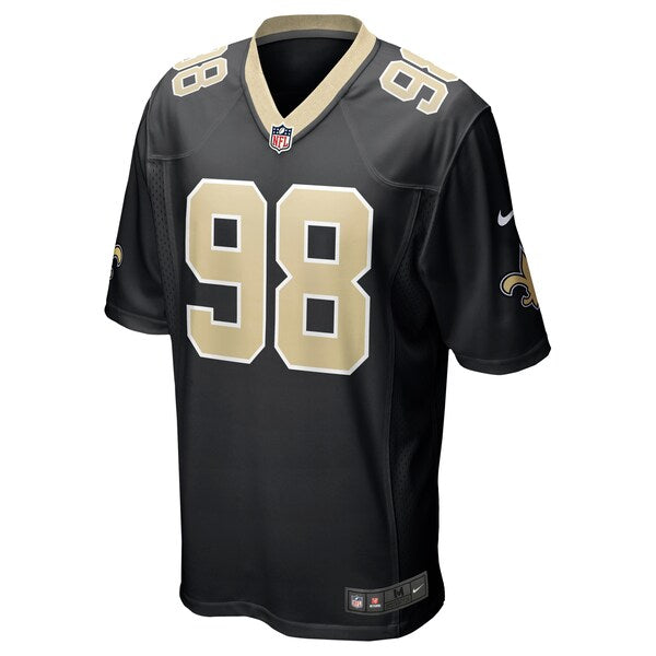 Payton Turner New Orleans Saints Nike 2021 NFL Draft First Round Pick Game Jersey - Black - Image 2