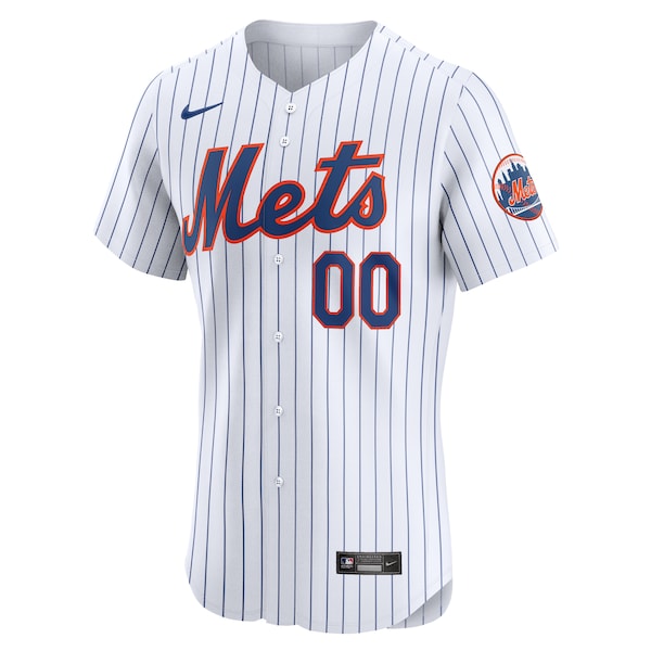 New York Mets Nike Home Elite Custom Jersey - White - Image 2