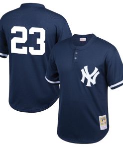 Don Mattingly New York Yankees Youth Cooperstown Collection Mesh Batting Practice Jersey - Navy