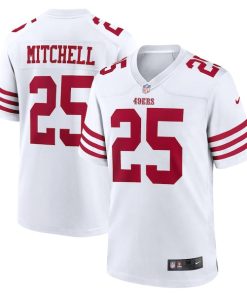Elijah Mitchell San Francisco 49ers Nike Player Game Jersey - White/Scarlet