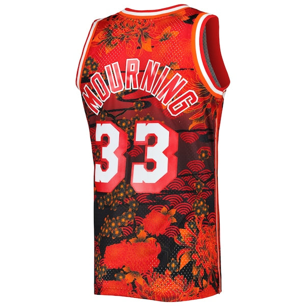Alonzo Mourning Miami Heat 1996/97 Hardwood Classics Lunar New Year Swingman Jersey - Red - Image 3