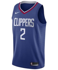 Alternative view of Kawhi Leonard LA Clippers Nike 2019/20 Swingman Jersey Blue - Icon Edition