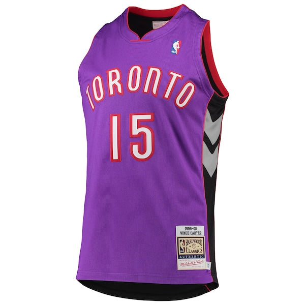 Vince Carter Toronto Raptors 1999/2000 Hardwood Classics Authentic Jersey - Purple - Image 2