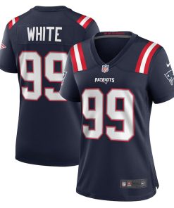 Keion White New England Patriots Nike Women's Team Game Jersey -  Navy