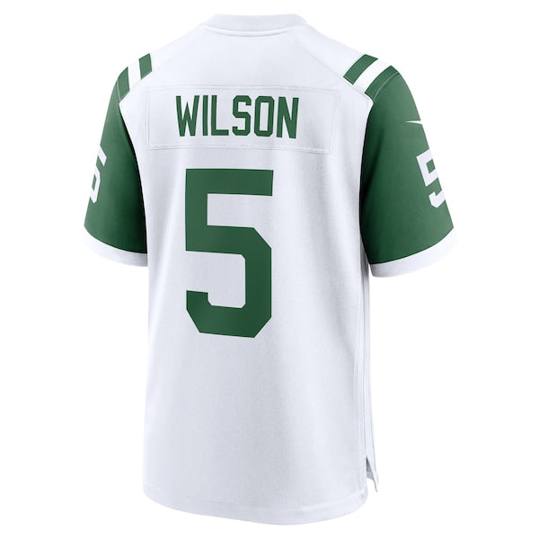 Garrett Wilson New York Jets Nike Classic Alternate Game Jersey - White - Image 3