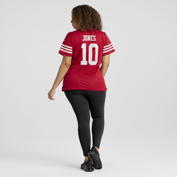 Mac Jones San Francisco 49ers Nike Women's Team Game Jersey - Scarlet - Image 7