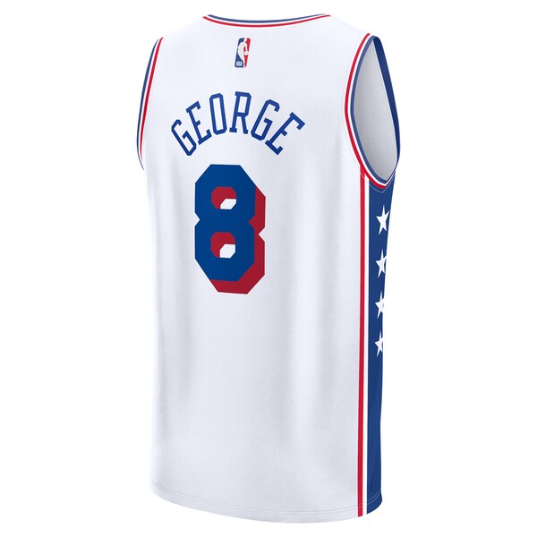 Paul George Philadelphia 76ers Youth Fast Break Replica Player Jersey - Association Edition - White - Image 3