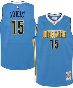 Nikola Jokic Denver Nuggets  Youth 2016/17 Hardwood Classics Swingman Jersey - Light Blue