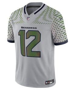 Alternative view of 12s Seattle Seahawks Nike 2025 Rivalries Collection Limited Jersey - Wolf Gray